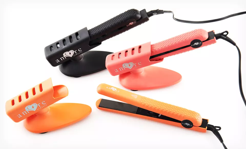 Amore Classic Ceramic Package with Hair Iron. Multiple Colors Available. Free Returns. - Primary Image