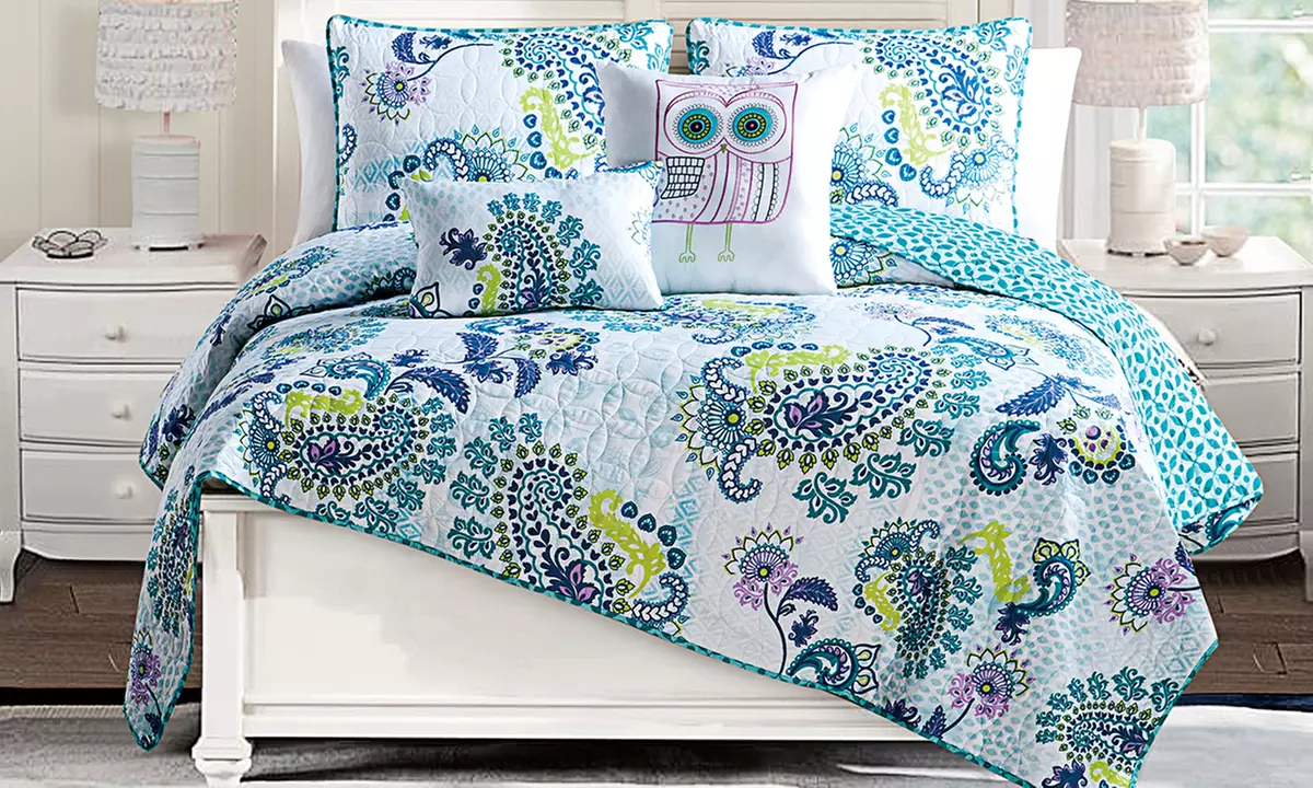 Samantha Reversible Quilt Set (5-Piece) - Primary Image