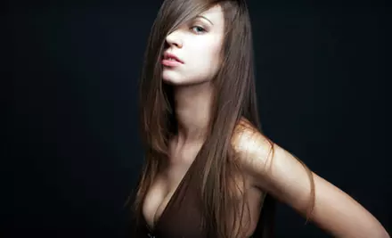 $89 for a Global Keratin Hair-Straightening Treatment and a Haircut from Kristi Grubb at Firewheel Salons in Garland ($180 Value) - Primary Image