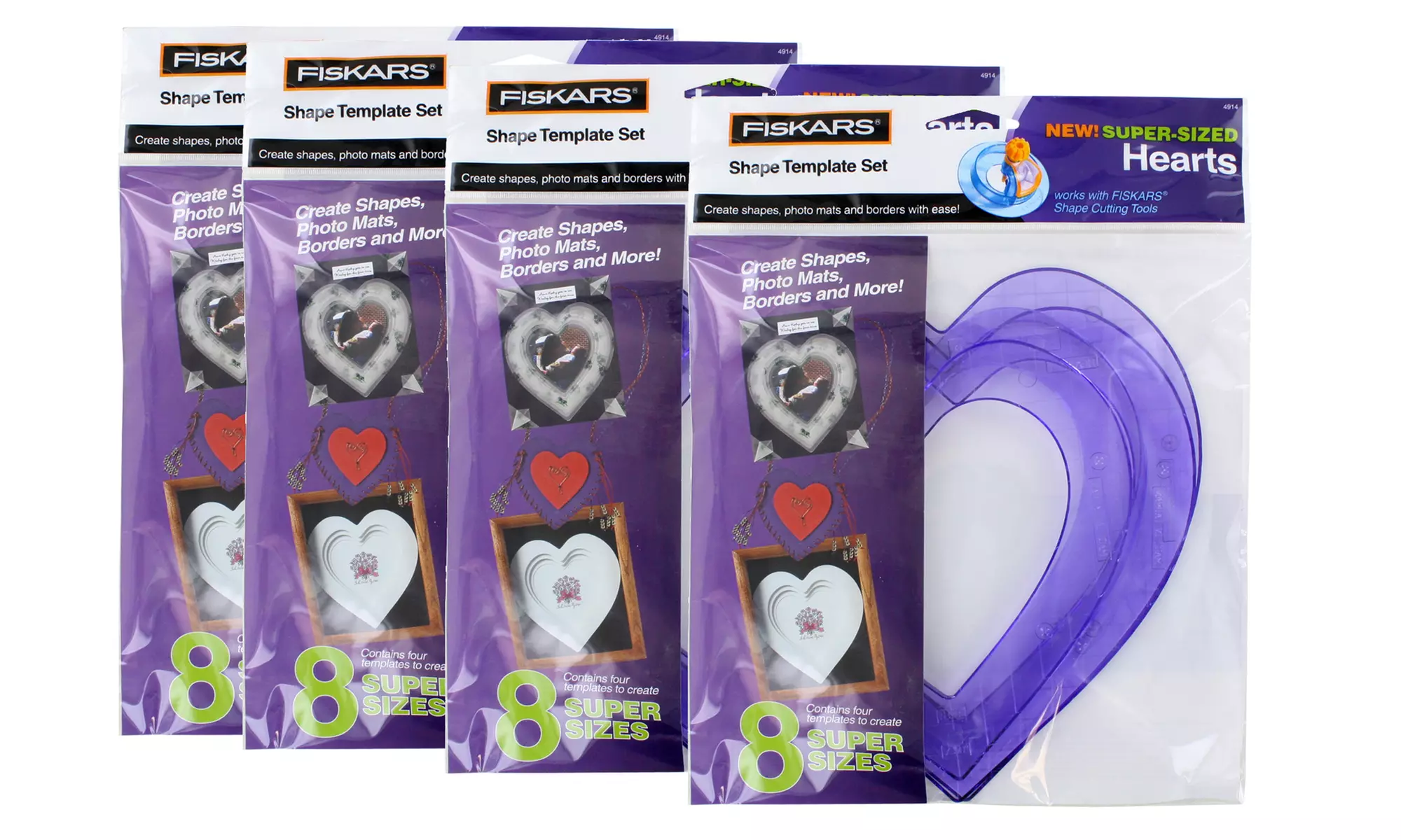 Fiskars Super-Sized Heart-Shaped Template Set (4-Piece) - Primary Image