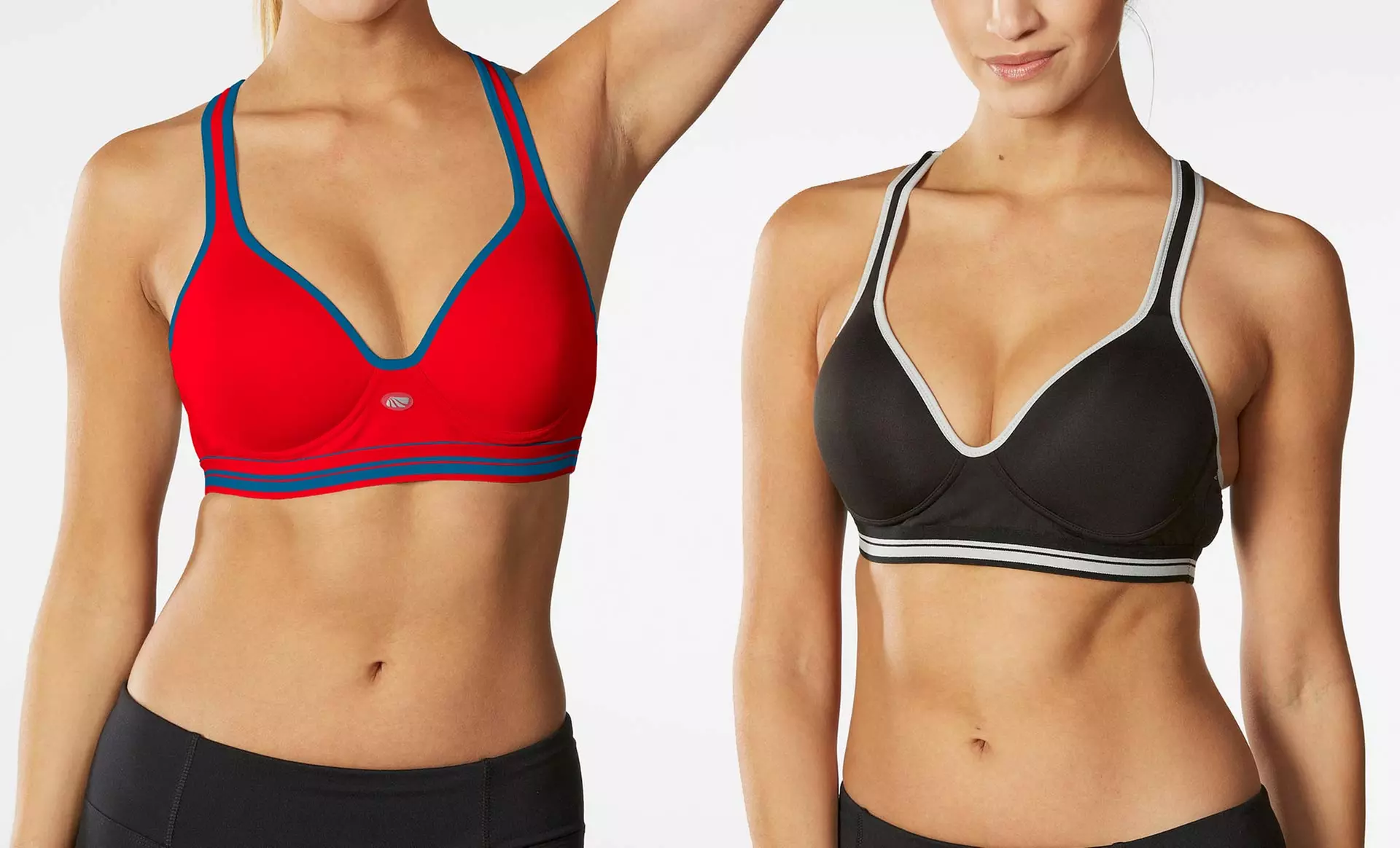 Two-Pack of Marika Keyhole Sports Bras. Multiple Options Available. - Second Medium