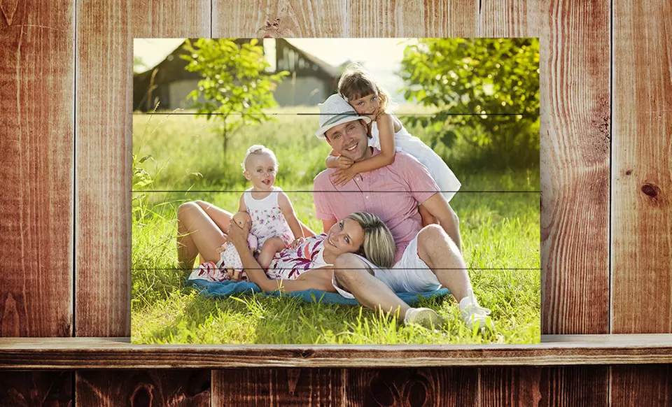Photos on Distressed Wood Slats from ImageCom.com (Up to 67% Off). Four Options Available. - Primary Image