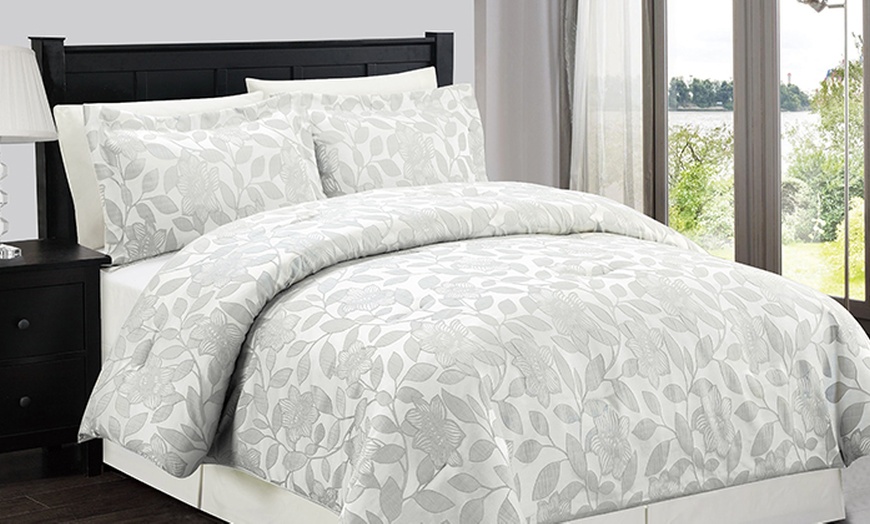 Image 1: Jacquard Comforter Set by Lauren Taylor