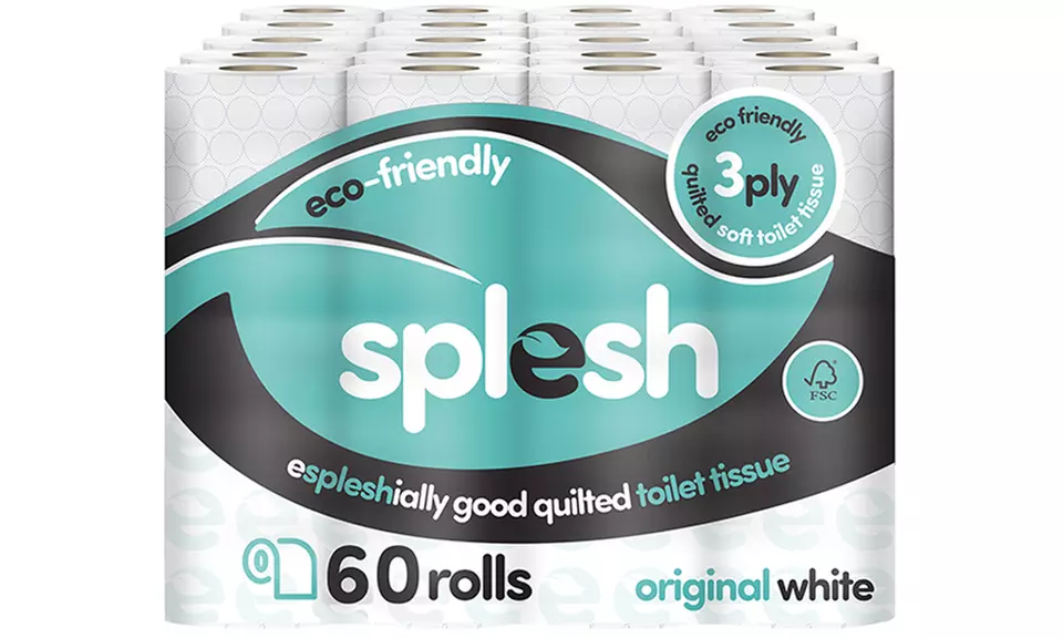 Splesh Toilet Roll Mega Bundle, Soft and Quilted Eco-Friendly Scents