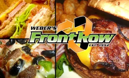$10 for $25 Worth of Pub Fare and Drinks at Weber's Front Row - Primary Image