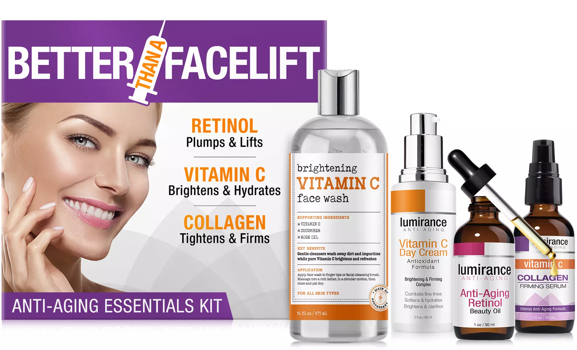 Lumirance Anti-Aging Essential Skincare Kits (3- or 4-Piece) - Second Medium