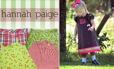 $25 for $50 Worth of Children's Apparel at Hannah Paige  - Primary Image