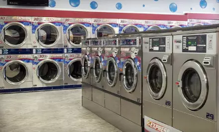 Self-Serve Laundry or Wash-and-Fold Services at Blue Bubble Express Laundry (Half Off) - Primary Image