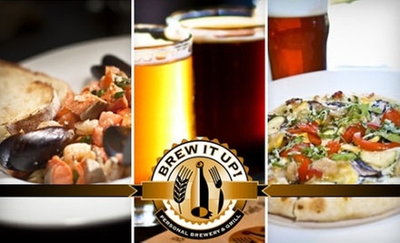 $10 for $20 Worth of Brewery Fare at Brew It Up! Personal Brewery & Grill    - Primary Image