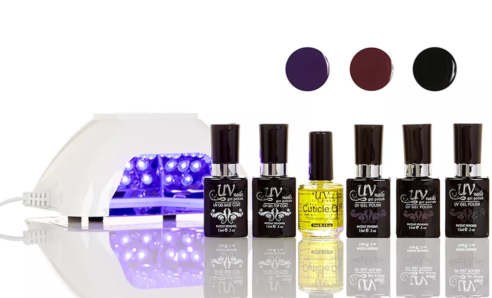 UV-Nails Salon-Quality Gel Polish Set with LED Lamp - Primary Image