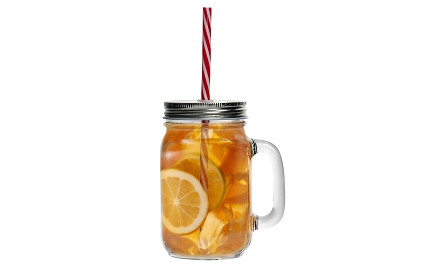 Image 3: Jam Jar Drinking Glasses