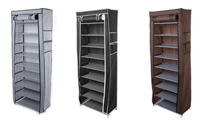 Nine-Tier Shoe Rack with Non-Woven Fabric Cover