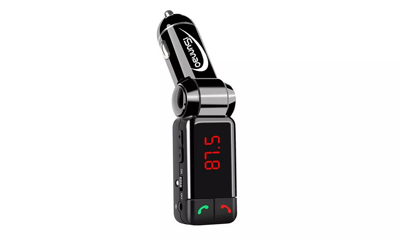iSunnao In-Car Bluetooth FM Transmitter/USB Charger - Primary Image