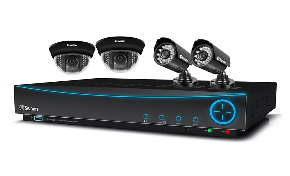 Swann 4-Channel Security-System Bundle with DVR and 4 Cameras - Primary Image