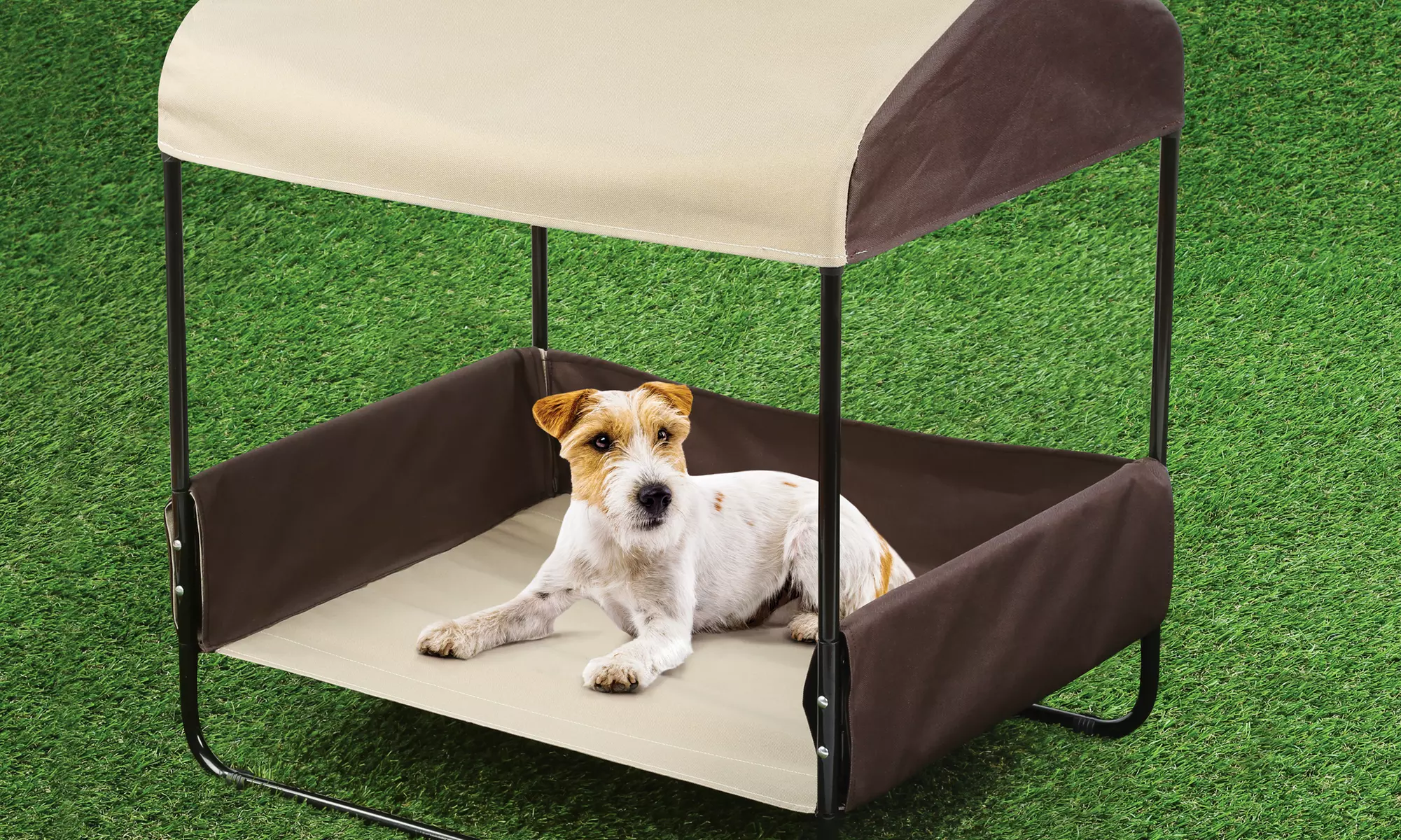 Portable Pet Bed with Canopy for Shade - Primary Image