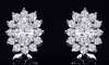 18K Gold Plated Sunburst Stud Earrings