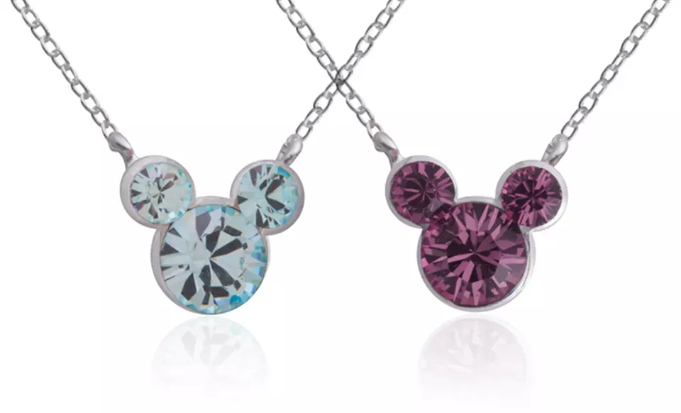 Disney Mickey Birthstone Pendant. Multiple Styles Available. - Primary Image