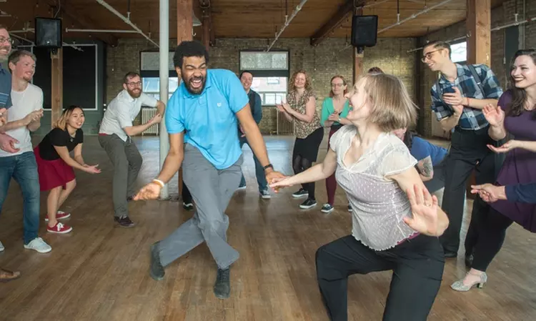 One Month of Beginner Swing Classes for One or Two at Bees' Knees Dance (Up to 62% Off) - Primary Image
