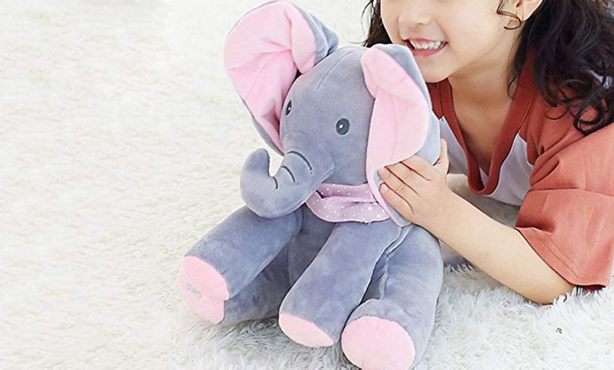 Image 2: Peekaboo Singing Elephant Toy