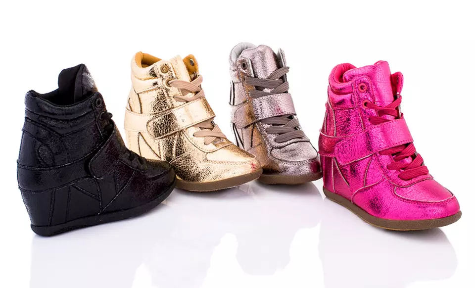 Coco Jumbo Glitter Sneaker Wedges - Primary Image