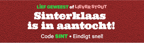 Sinterklaas komt er aan! Krijg tot 20% korting op alles met code SINT