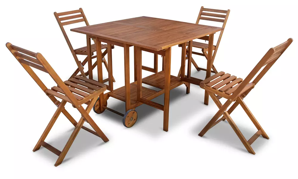 5-teiliges Belardo Balkonset Minoa, klappbar und aus vorgeöltem Akazienholz, für 189 € inkl. Versand (37% sparen) - Primary Image