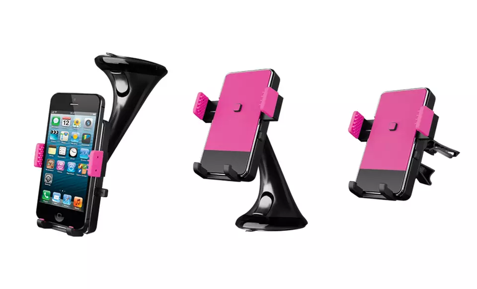 Merkury 3-in-1 Smartphone Car Mount for Windshields, Dashboards, and Vents﻿. Multiple Colors Available. Free Returns.  - Primary Image
