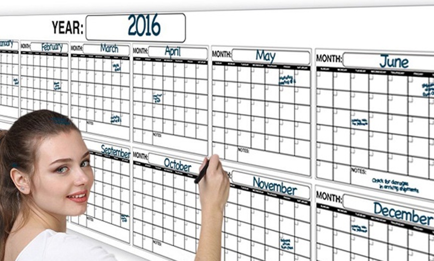 Jumbo Dry Erase Wall Calendars  Groupon Goods