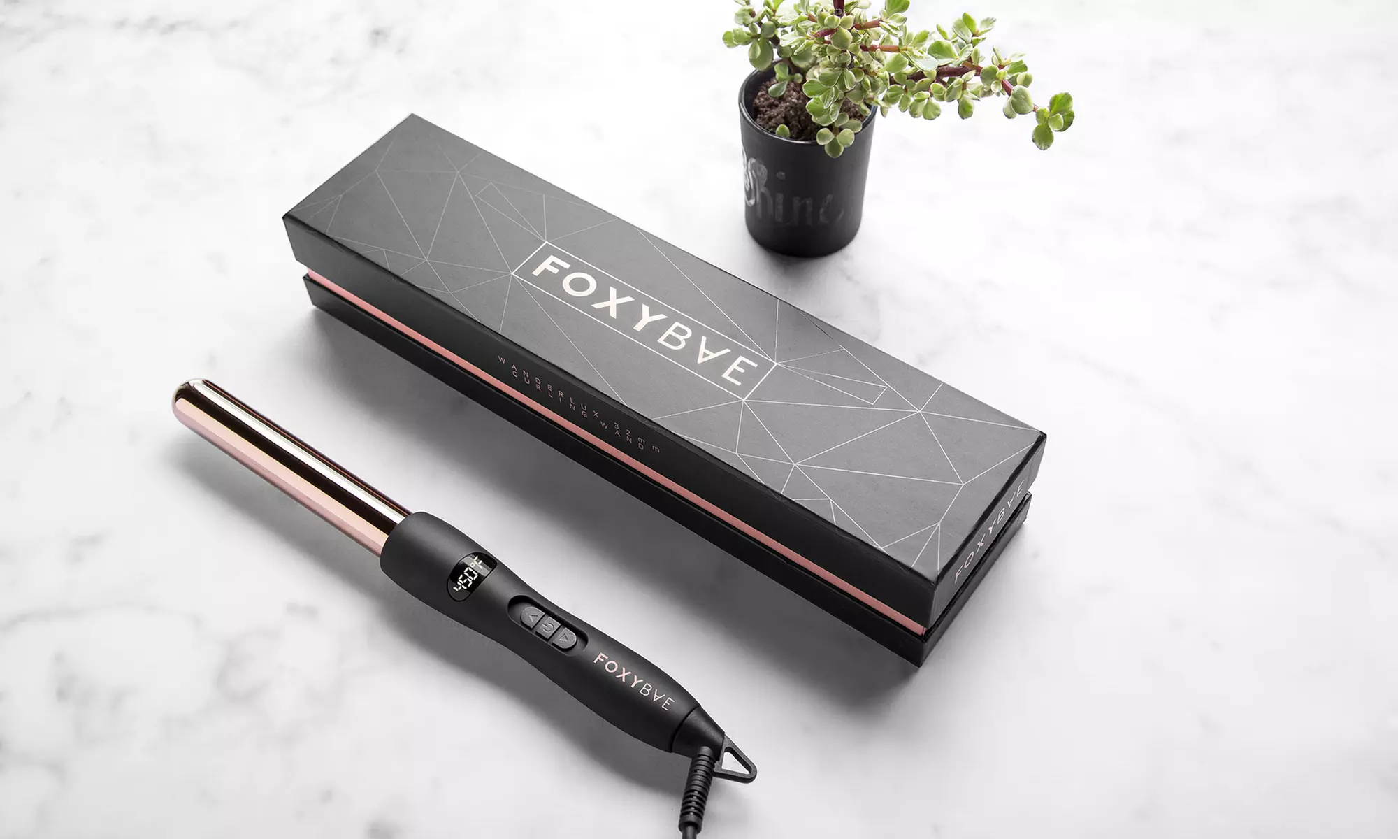FoxyBae 19mm, 25mm, or 32mm Titanium Curling Iron Wand - Primary Image