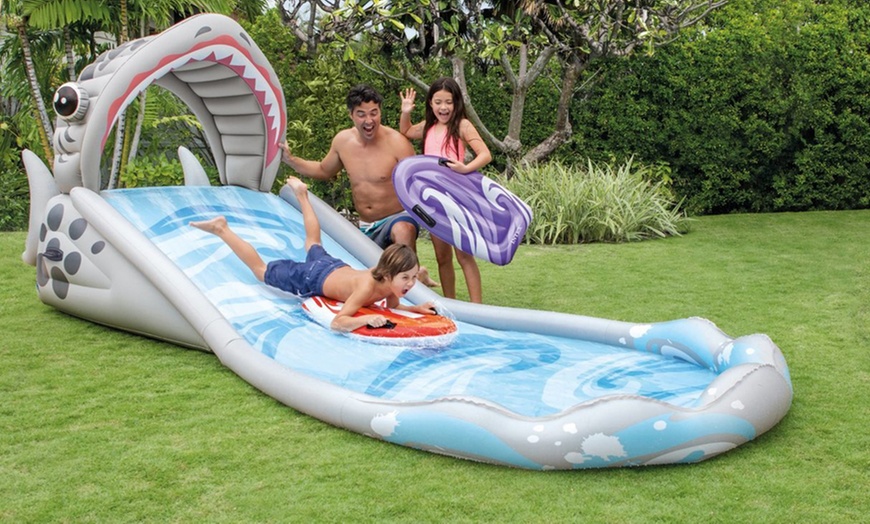 Image 1: Intex Surf'n Slide Water Slide