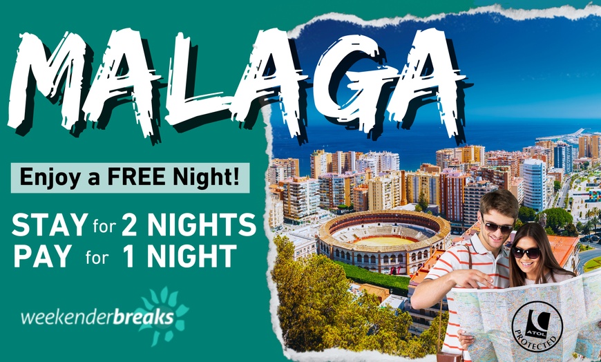 Image 1: ✈ Malaga with Flights: Stay for 2 Nights, Pay for 1 Night!