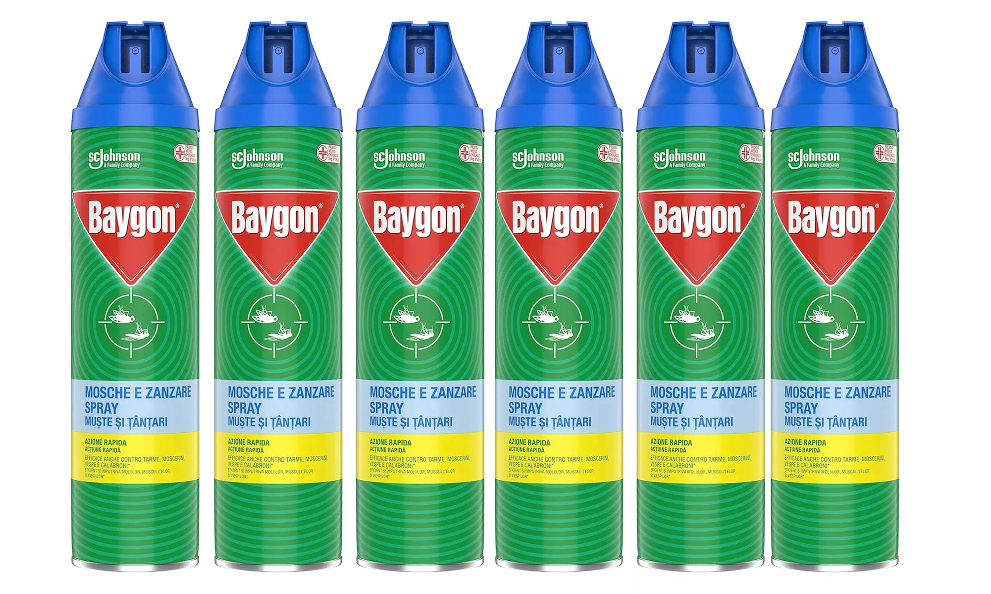 3, 6 o 12 spray antizanzare e mosche Baygon