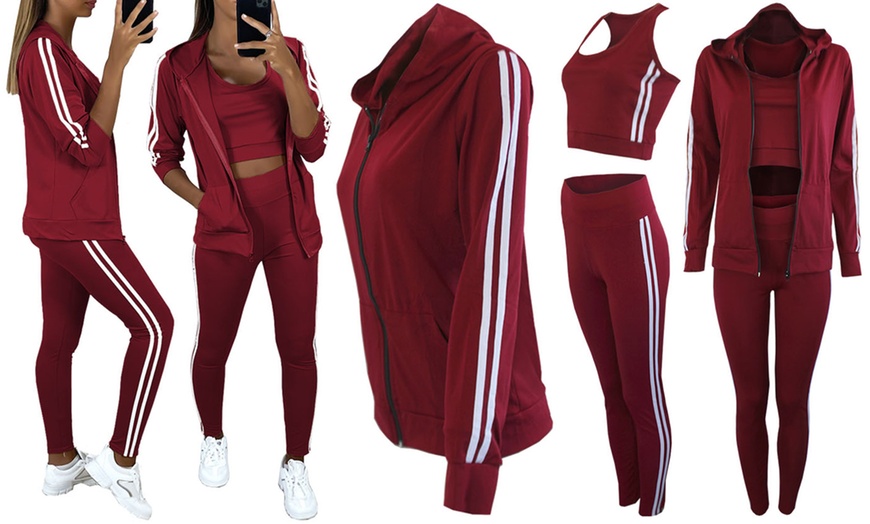 Image 8: Women's Three-Piece Gym Suit