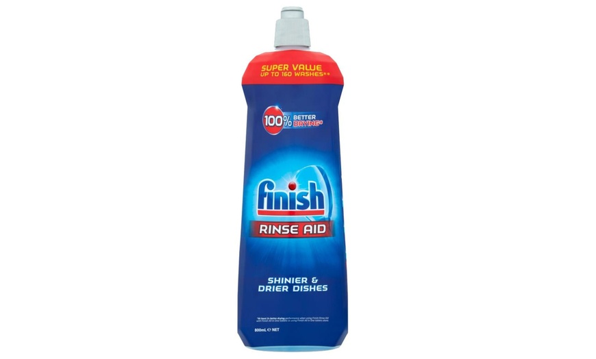 Image 2: Finish Dishwasher Rinse Aid Liquid Dishwasher 800ml Four-Pack