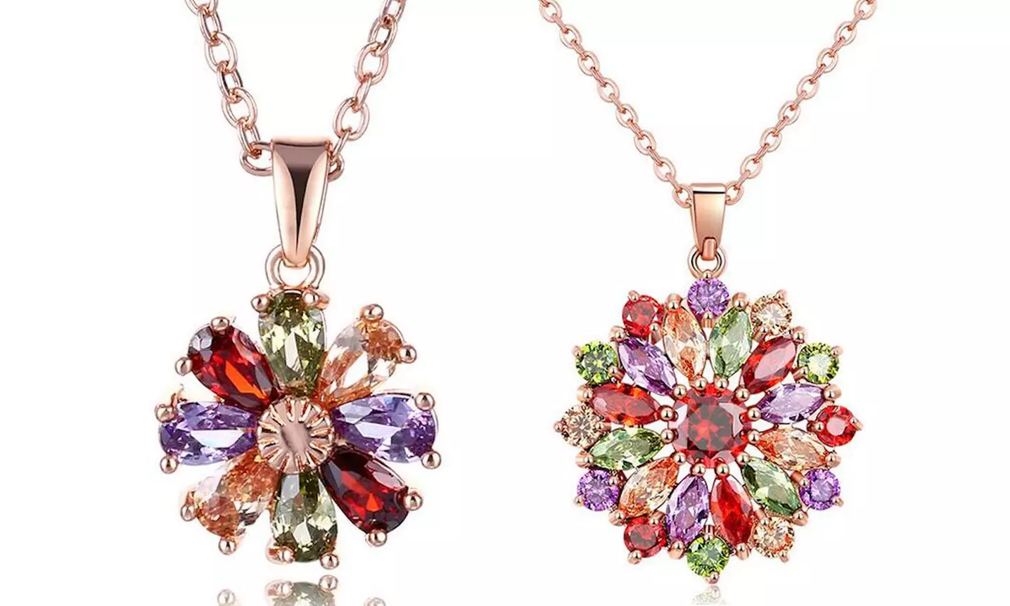 Colliers de la marque Van Amstel au choix ornés de cristaux colorés - Primary Image