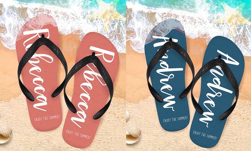 Image 3: Flipflop Sandalen und Slippers mit Foto oder Text