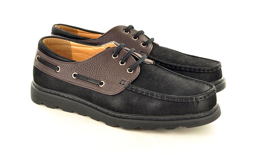 Image 1: Men's Lace-Up Boat Shoes 