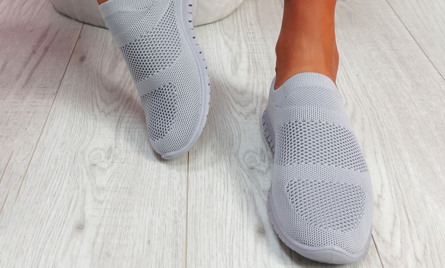 Image 17: Women's Knit Sneakers