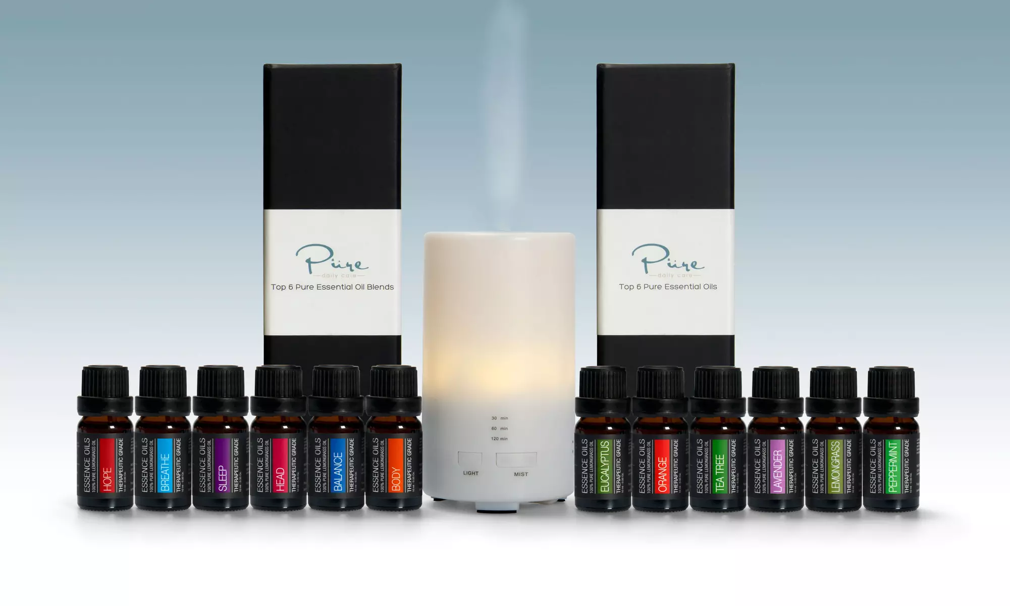 Ultimate Aromatherapy Gift Set with 12 Essential Oils Plus a 2-in-1 Diffuser & Humidifier - Primary Image