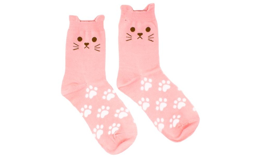 Image 4: Flo Women's Cat Socks