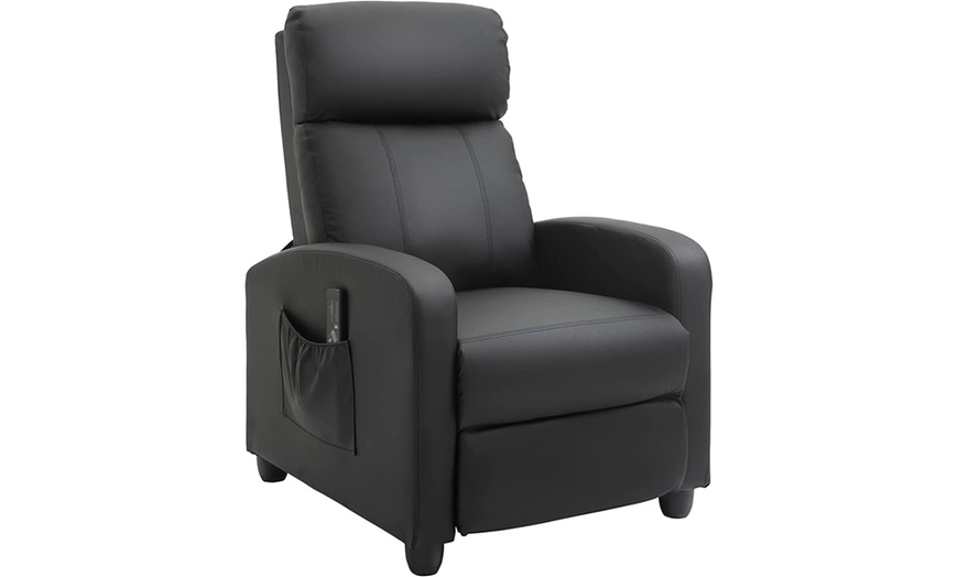 Image 7: HomCom Massage Recliner Sofa Chair