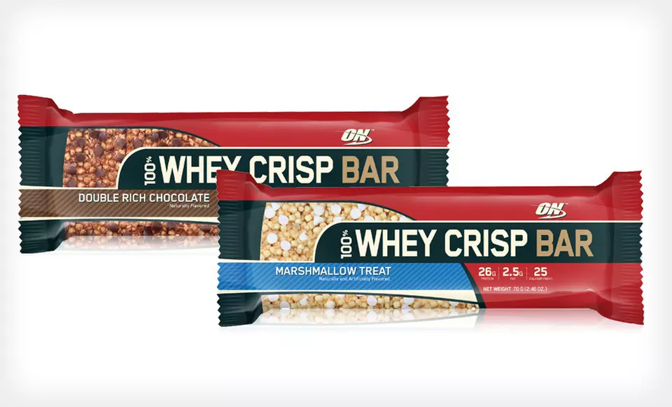 $24 for a 12-Pack of 100% Whey Crisp Chocolate or Marshmallow Bars with Shipping Included ($42.88 Total Value) - Primary Image