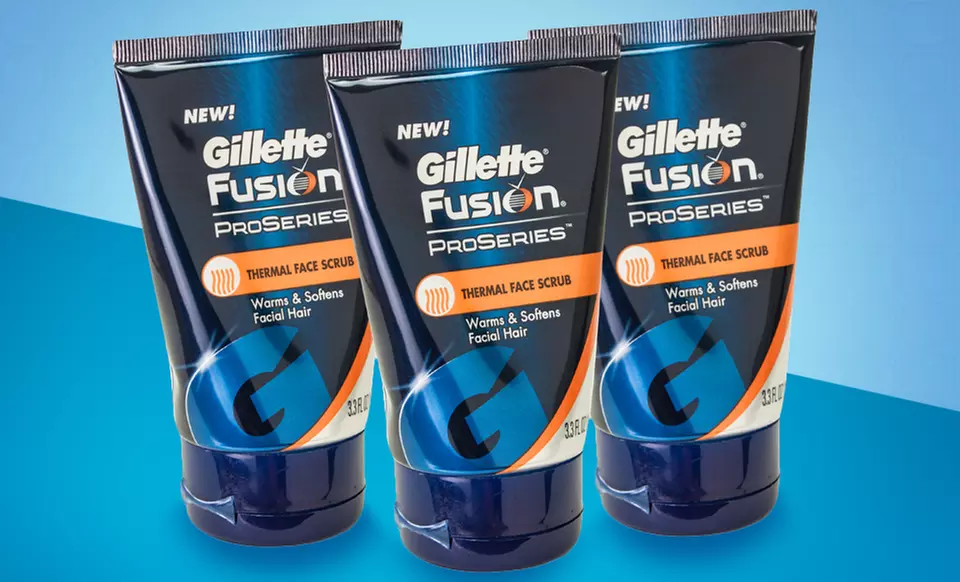 3-Pack of Gillette Fusion ProSeries Men's Thermal Face Scrub - Primary Image