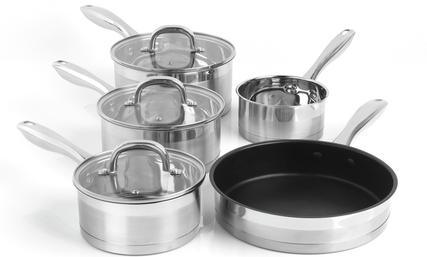 Image 3: Salter Five-Piece Pan Set