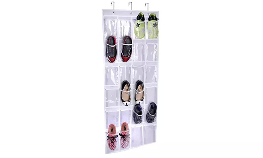 Image 4: 24-Pocket Shoe Organiser Rack Hanger