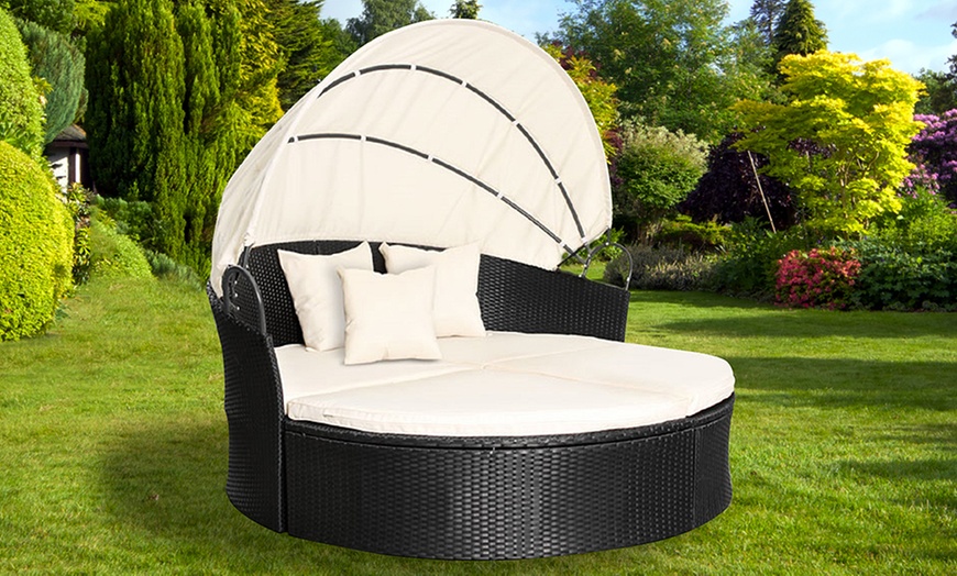 Image 2: Rattan Garden Daybed