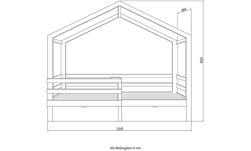 Image 4: Home Deluxe Kinderbett Schubladen mit Wolkenland