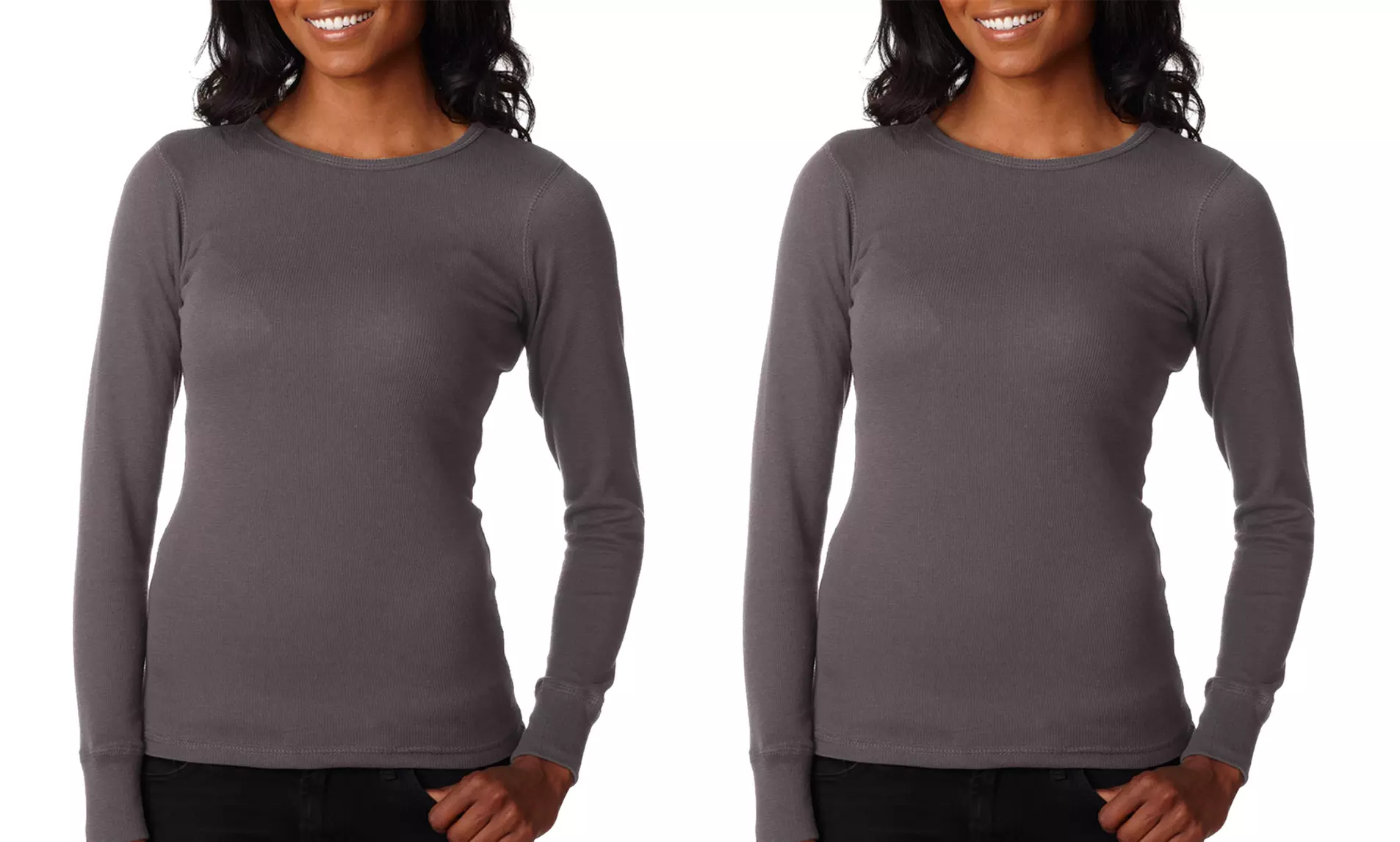 Women's Long-Sleeve Thermal Shirts (2-Pack) - Second Medium