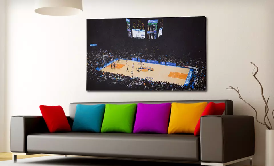 $69 for NBA Arena 40"x22" Gallery Wrapped Canvas Print ($185 List Price). 16 Options Available. Free Shipping & Returns. - Primary Image