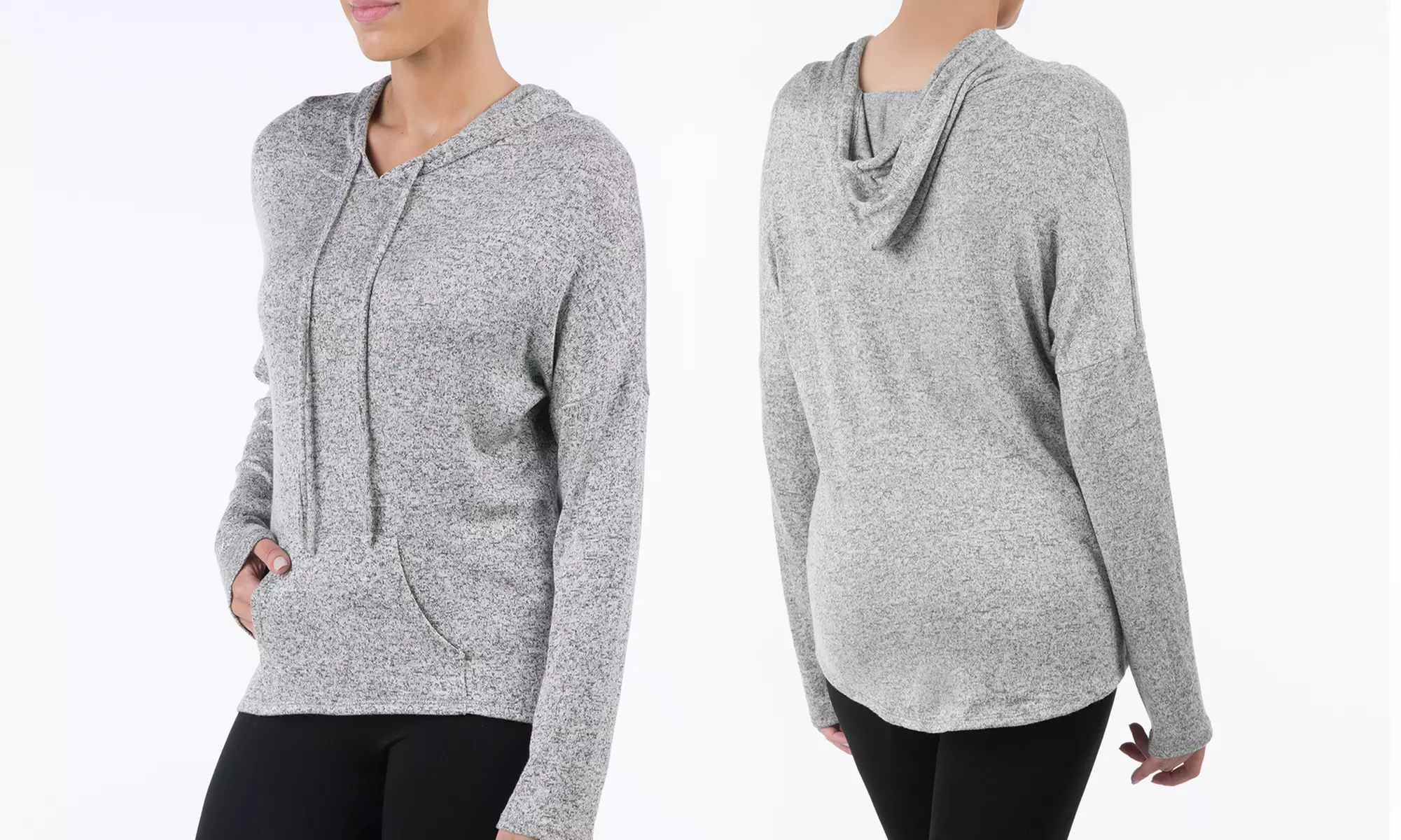 Women's Sociology Hoodie Hi-Lo Tunic Top (Size S) - Primary Image